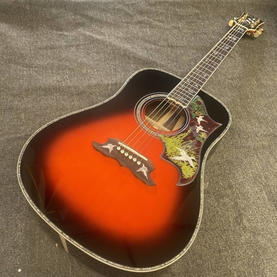 China Custom Grand Style Hummingbird Doves in Flight Acoustic Guitar supplier