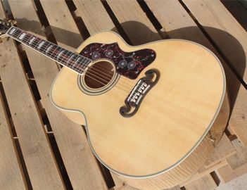 China 2018 New Chibson G200 acoustic guitar flame maple natrual GB G200 electric acoustic guitar supplier