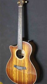 China Top Quality left handed koa wood cutaway acoustic electric guitar G24 model best guitars supplier