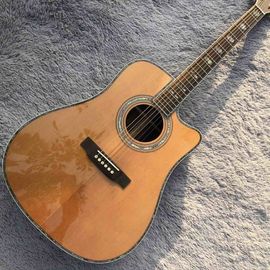 China D Style Solid Cedar Top Cutaway 41&quot; Pearl Inlays Rosewood Back and Sides Acoustic Guitar supplier