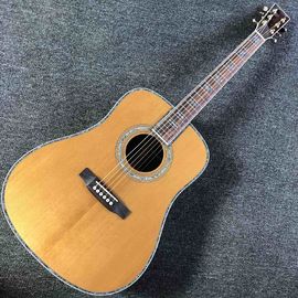 China Solid Cedar Top D45lc Dreadnought Classic Acoustic Guitar with Pickup 301 supplier
