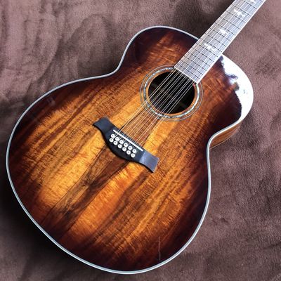 China Custom 43 Inch JUMBO Style KOA Wood Acoustic Guitar With Rosewood Fingerboard Mahogany Body KOA Back Side supplier