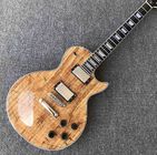 Top quality Grand Natural Maple top Electric Guitar, Solid Mahogany Body 6 strings Guitarra Gloss finish