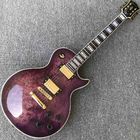 Grand Purple burl top Electric Guitar, Solid Mahogany Body 6 strings Guitarra Gloss finish
