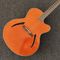 6 strings Guitar in Orange Color,Red Back and Side,Side Pickup,Hollow Body supplier
