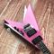 Custom Electric Guitar 2020 New Vibrato System Pink and Metallic Silver Customizable Logo Shape supplier