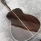 OEM custom acoustic guitar OOO body shape Guitar solid Cedar top real abalone binding and ebony fingerboard supplier