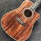 2020 New Handmade Cutaway Deluxe KOA Acoustic guitar solid koa wood with 100% all abalone inlay electric acoustic guitar supplier